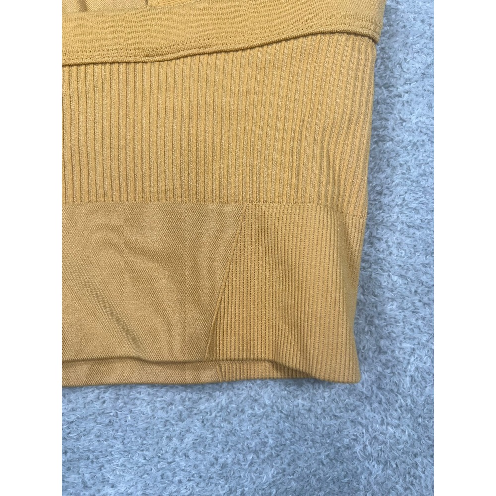 YPB Your Personal Best Womens Mustard Yellow Ribbed Seamless Crop Tank Top Small - Picture 3 of 7